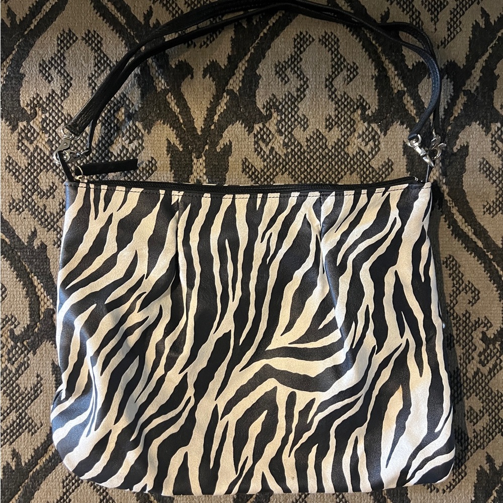 Zebra Print Faux Leather Women's Bag 10 in 1 Style